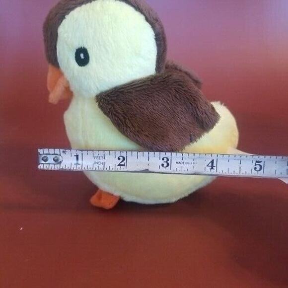 Duck Plush Stuffed Animal 6” Scholastic Inc Yellow with Orange Feet Brown Wings - Picture 11 of 11